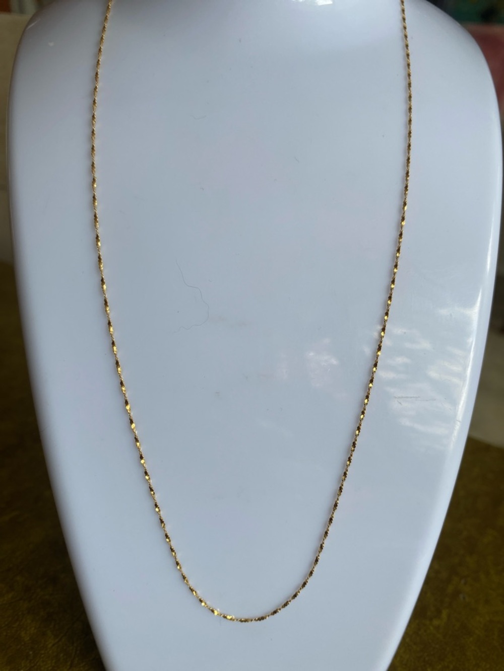 14k yellow gold reflective mirror chain stamped 14k Italy 🇮🇹 Necklace